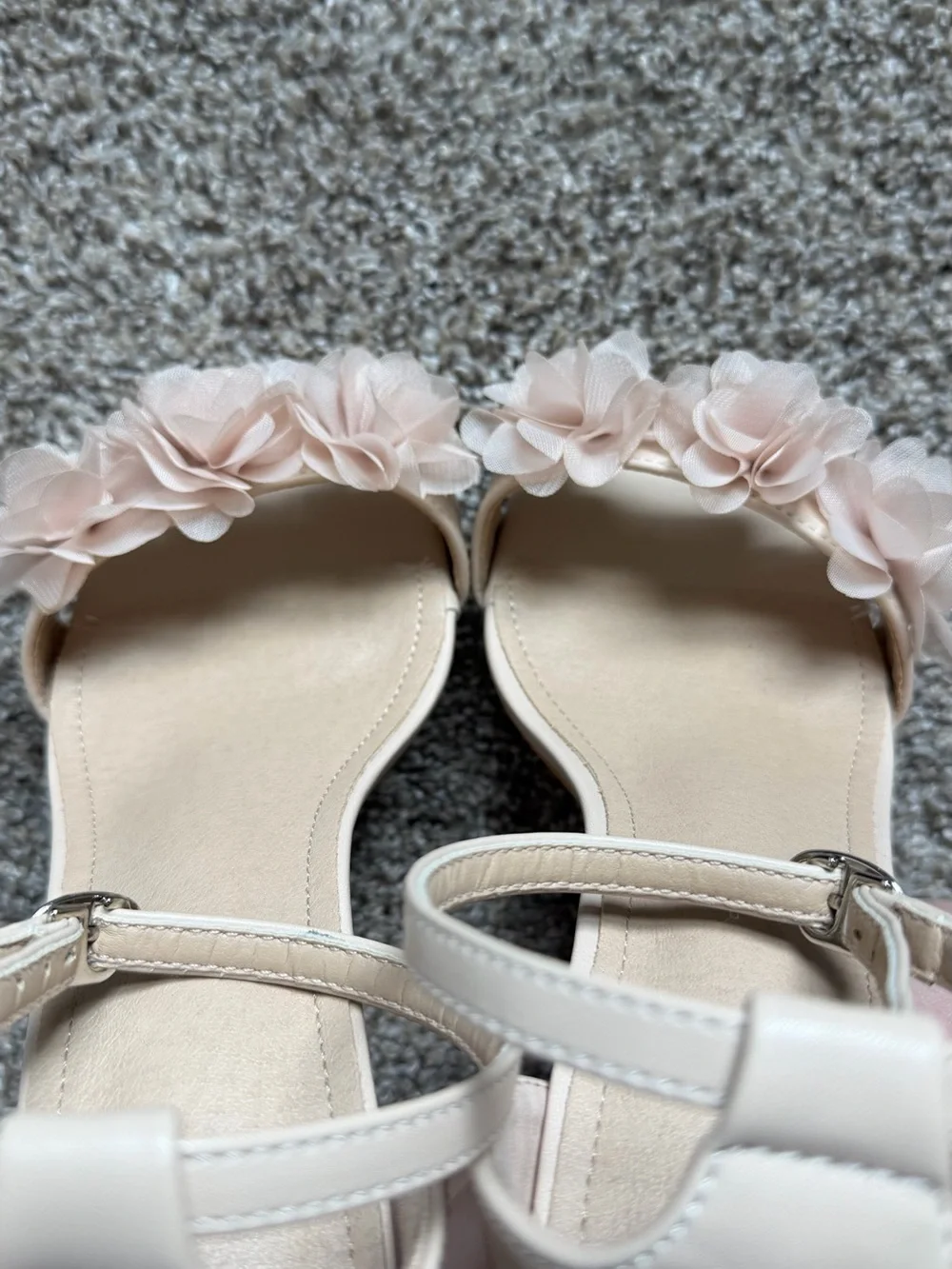 Women's Blush Floral Ankle-Strap Sandals